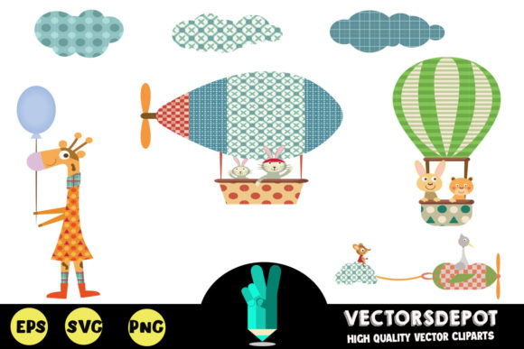 Cute Flying Animals Clipart: Elevate Your Design