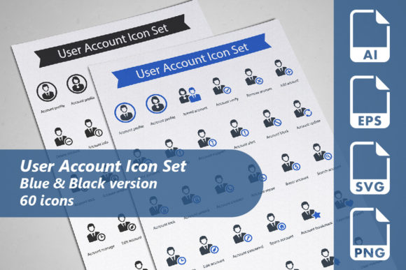 Discover the Versatile User Account Icon Set for Your Design Projects