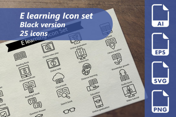 E Learning Line Icon Set: A Comprehensive Review