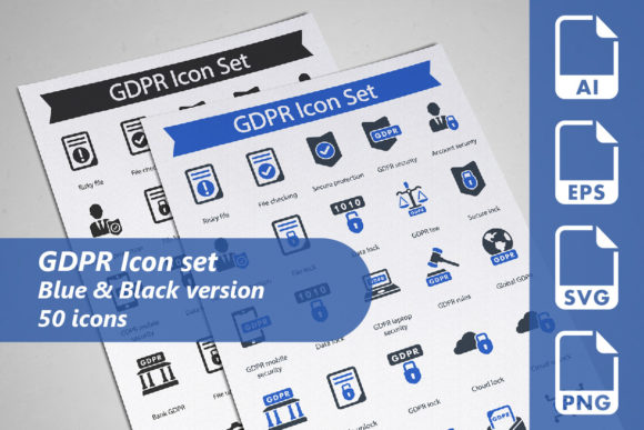 Enhance Your Designs with GDPR Icon Set
