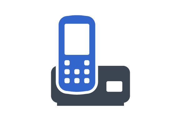 Stylish Phone, Telephone Icon for Modern Design