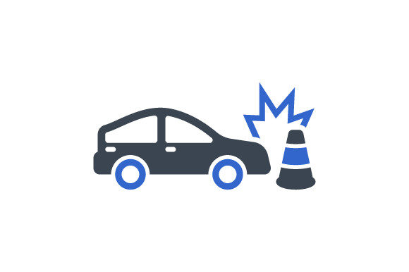 Traffic Cone Crash Icon: A Versatile Design Element for Your Projects